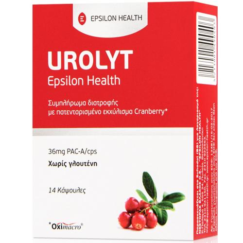 Epsilon Health Urolyt Συμπλήρωμα Διατροφής για την Υγεία του Ουροποιητικού Συστήματος με Εκχύλισμα Cranberry 14caps